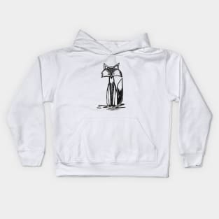 Clever Fox Linoprint Kids Hoodie